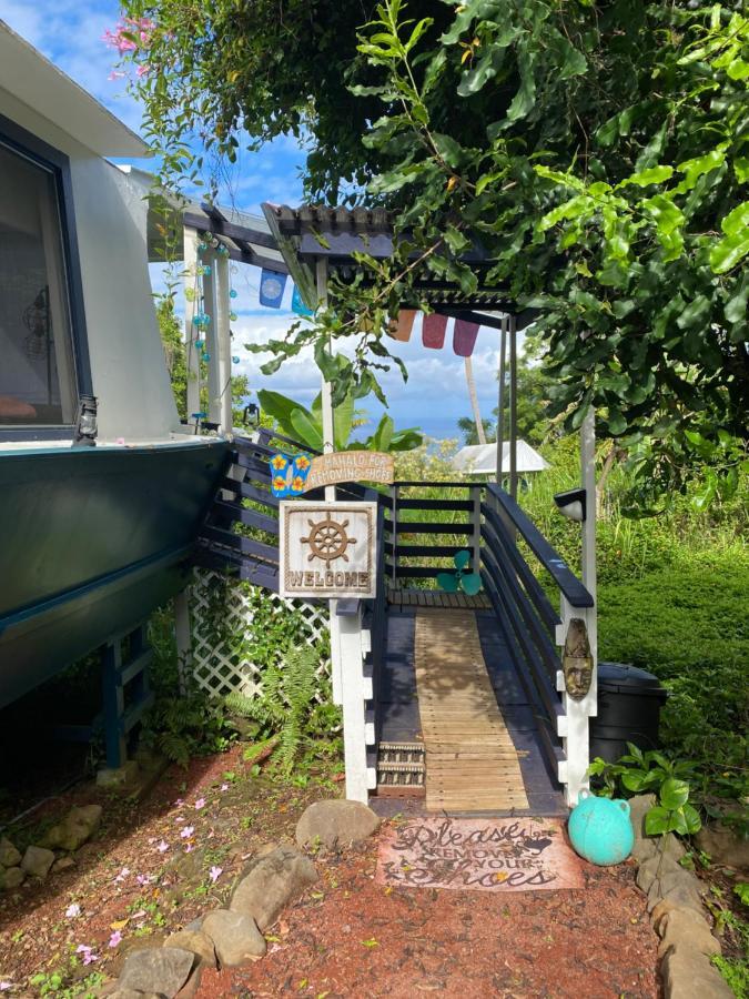 Cozy Jungle Boat Hideaway With Stunning Ocean View Villa Kealakekua Exterior photo